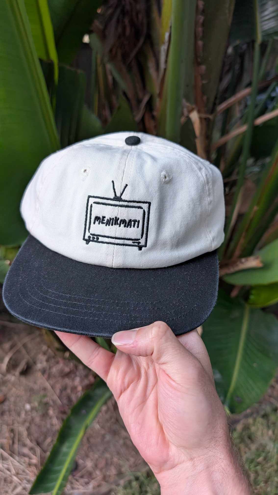 "OG TV" Two Tone Snap - Cream/Washed Black