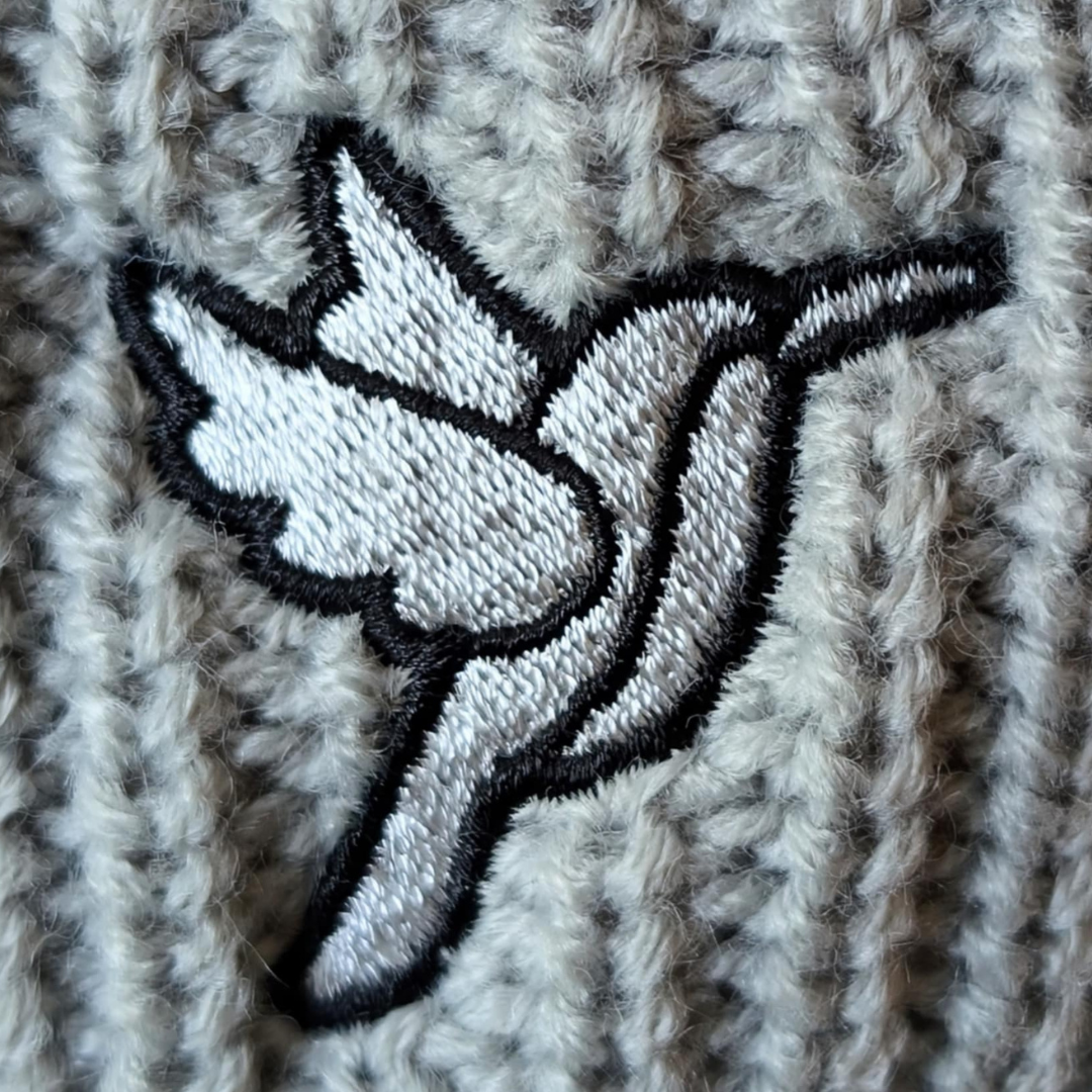Lazy Larry Beanie Grey / White