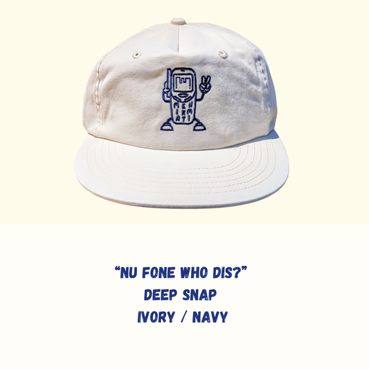 Nu Fone Who Dis? Deep Snap - Ivory / Navy