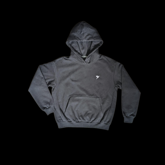 Larry Heavyweight Hood - Black/White