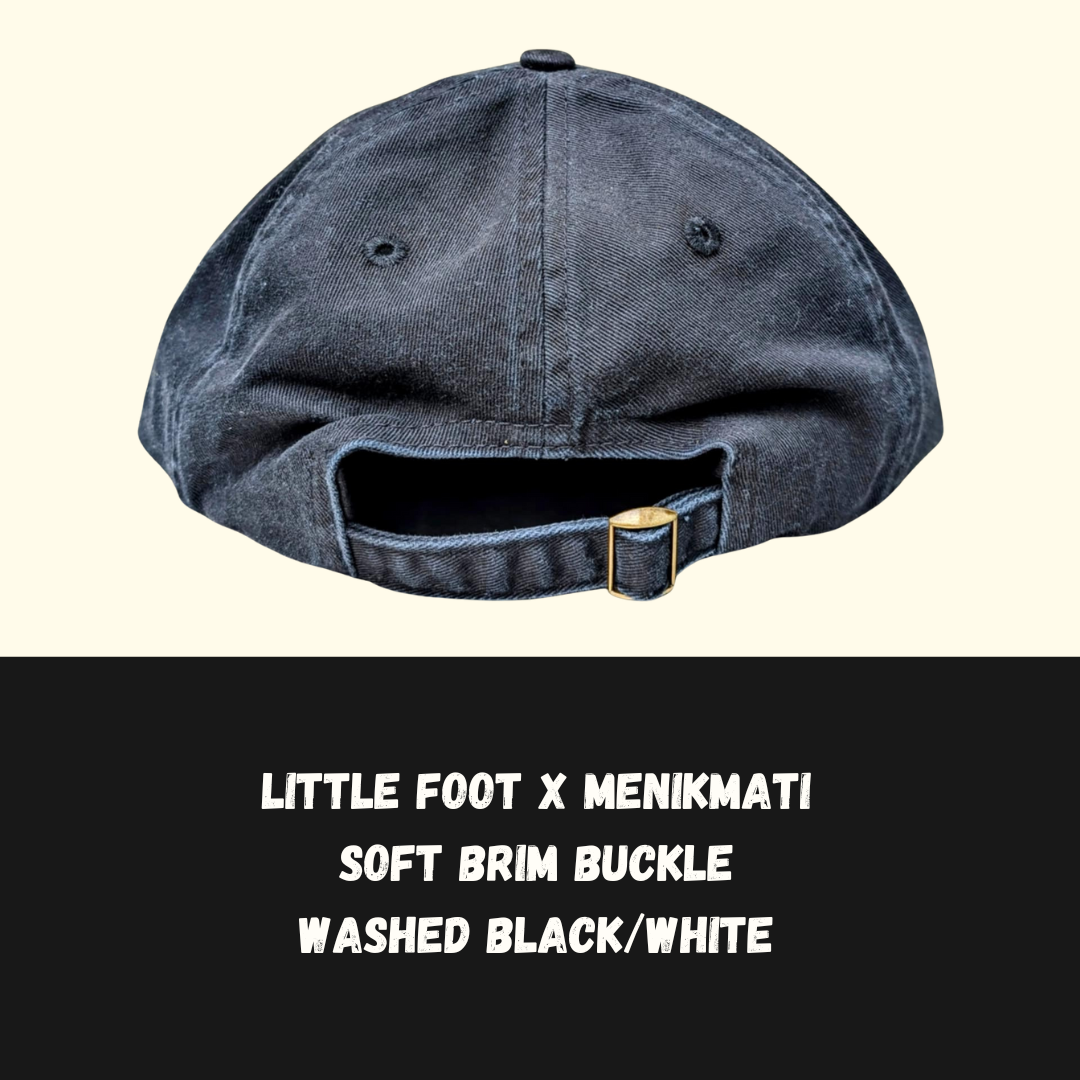 Little Foot X Menikmati - Soft Buckle - Washed Black / White