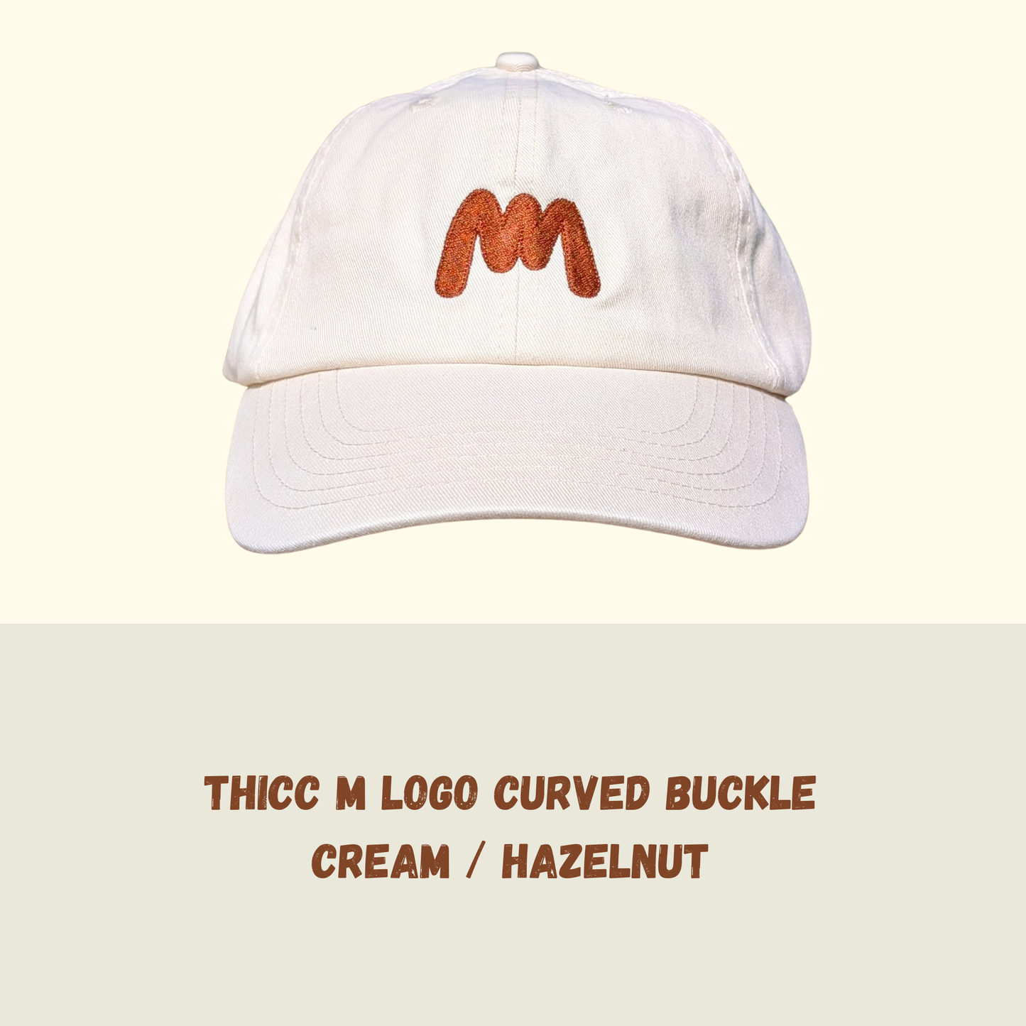 Thicc M Curved Buckle - Cream / Hazelnut