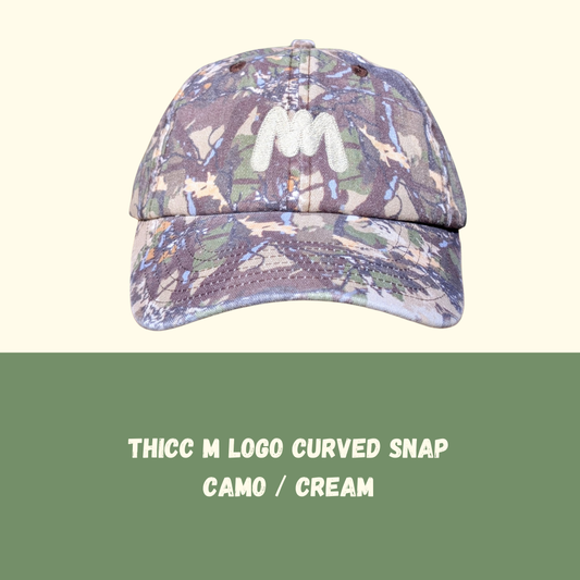 Thicc M Curved Snap - Camo / Cream