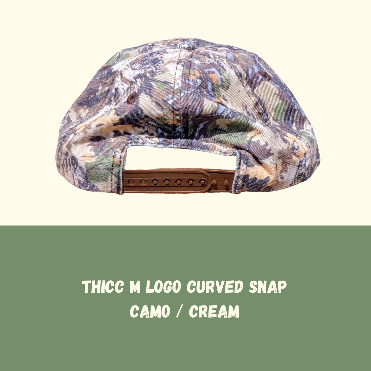 Thicc M Curved Snap - Camo / Cream