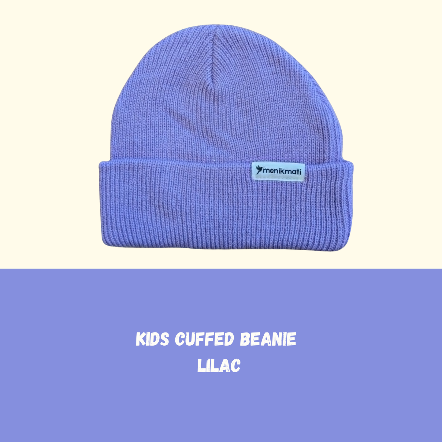 Kids Cuffed Beanie - Lilac