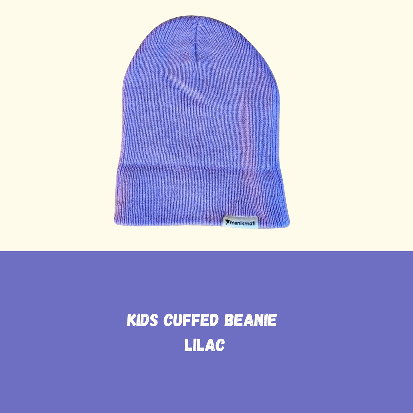 Kids Cuffed Beanie - Lilac