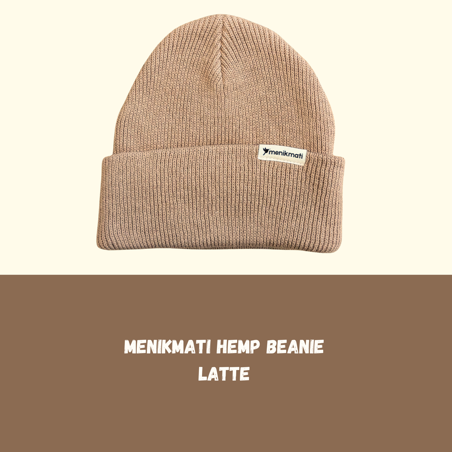 Menikmati Hemp Beanie - Latte